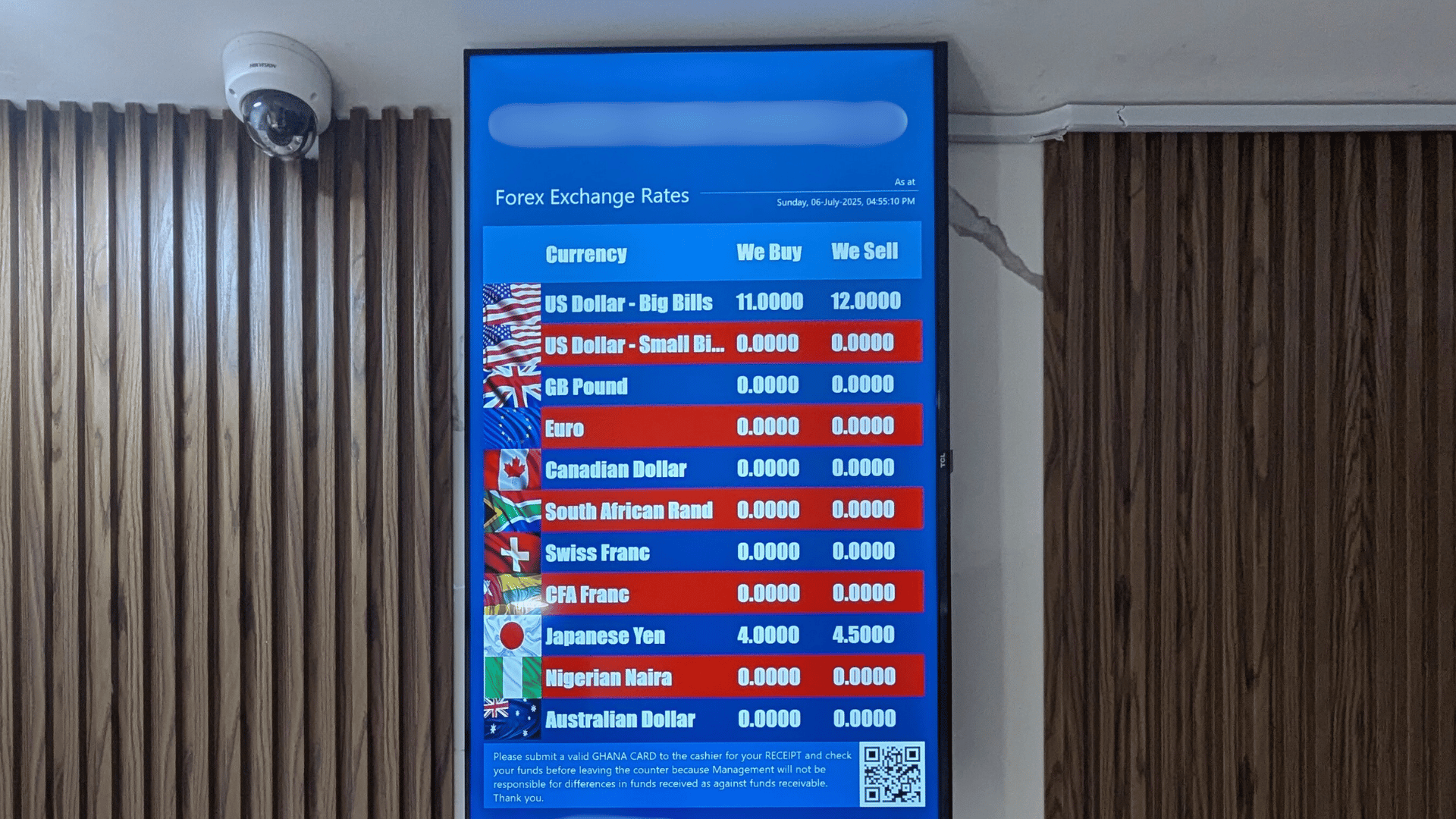 Forex Exchange Rates Board